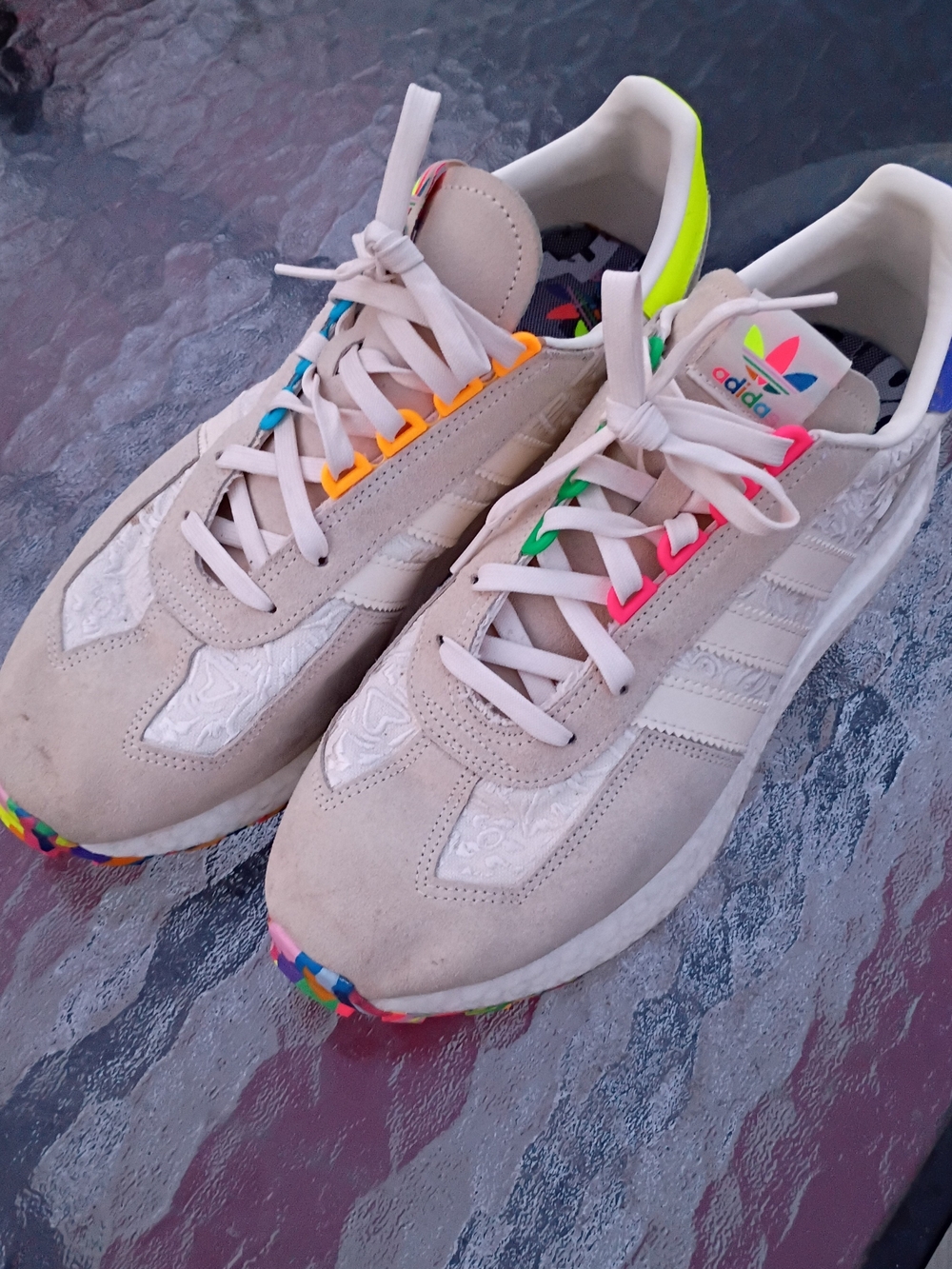 US Men's size 12 in the adidas Originals Retropy E5 "Pride" (GV9116